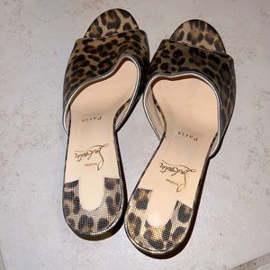Christian louboutin Cheetah Print Mules